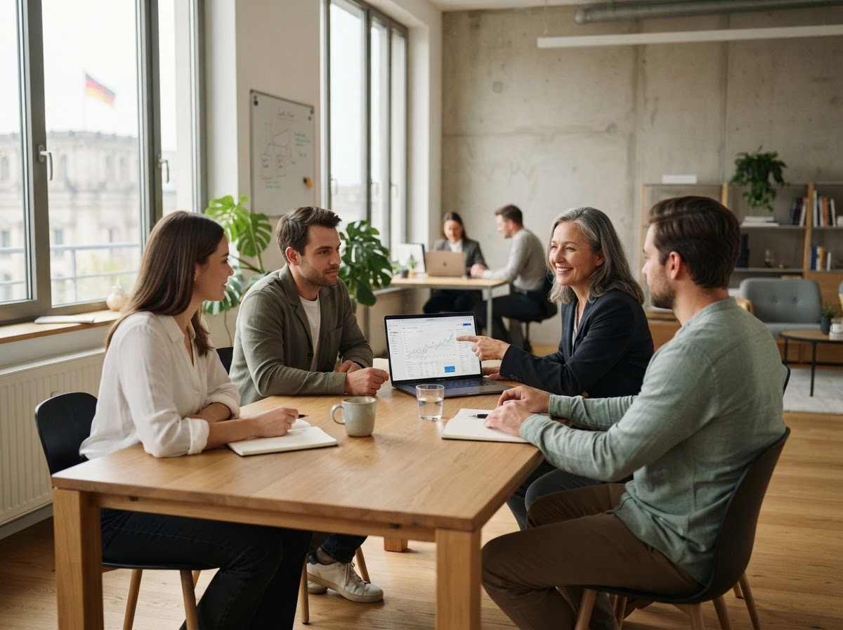 alba fundorix ai team reviewing AI-generated market analysis